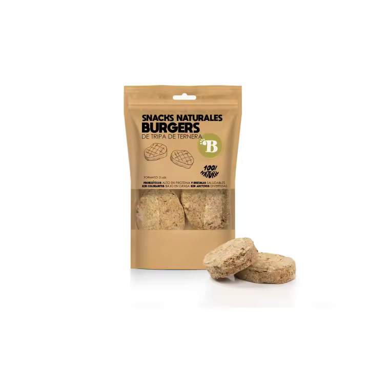 BIMORDISCOS Pet Products - Burgers de Tripa de Ternera para Perros - Snacks para Perros - 1