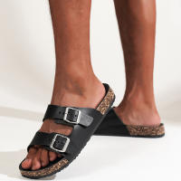 Zapatillas De Hombre Sencillas Y Moda Con Hebilla Talla Plana Multiple Tallas Cómodas Para Exterior Verano PU EVA - details 0