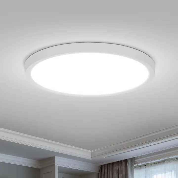 Lámpara de techo LED ultrafina de 20 W y 2146 LM, Luz Blanca Diurna de 6000 K, para baño, Modern Y Redonda de 22 cm - 1