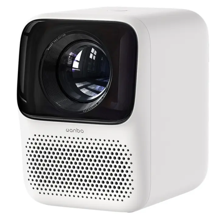 Proyector Wanbo T2 Max NEW 1080P FHD Soporta 4K - 450 lúmenes ANSI, Auto Focus/Keystone AI, HDR10, vida útil de LED de 20000h, bajos de 60Hz, 16 millones de colores, Android 9.0, Bluetooth 4.2, WiFi, HDMI, USB, para cine en casa y entretenimiento - 1