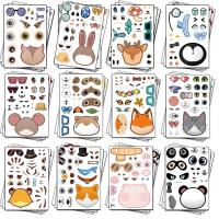 Juego De Rompecabezas DIY Para Niños 32 Hojas De Pegatinas Divertidas Con 16 Caras De Animales Juguetes Educativos Para Niños Y Niñas Regalos - details 5