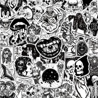 50pcs Pegatinas Góticas Para Adolescentes Boys Estilo Punk Satánico Calavera Horripilante Para Portátil Libro Equipaje - details 8