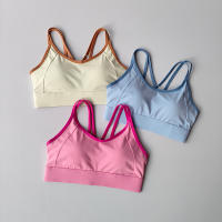 Top De Yoga Para Mujer Verano Absorbedor De Choques Con Bonito Contrafuerte Deportivo Y Profesional Para Pilates Material De Nylon - details 0