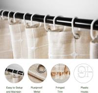 Cortina de Ducha Bohemia, Juego de Cortinas de baño Resistentes de 330 g/m² con Borla, 180 X 200cm - details 6