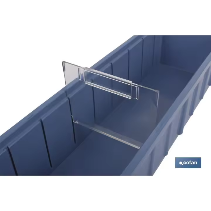 Cofan - Separador Transversal de Plástico para Gaveta de Mostrador | 98 X 74 Mm - 1
