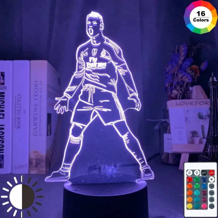 Dropshipping 3D Lámpara 16 Colores Que Cambian Sensor Táctil Que Cambia de Luz Nocturna para Los Aficionados BirthdayGift Adultos Dormitorio de La Lámpara de Noche - 1