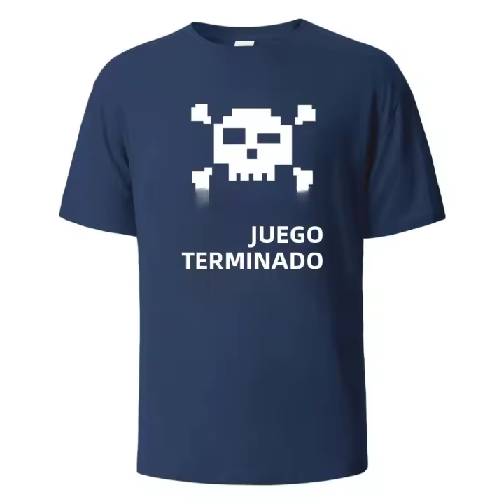 Camiseta De Algodón 100% Game over Para Hombre Y Mujer Camiseta De Verano Con Estampado O-neck Casual Manga Corta Oversized - 1