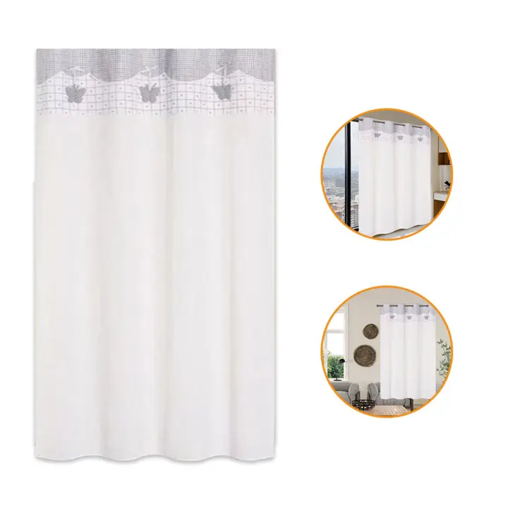 Cortina - 140x240 - 1p, Mariposa De Cuadros Grises, Adecuada Para Ventanas De Cocina, Comedores, Marcos De Puertas, 1 Pieza 2025 Nuevo Caliente - 1