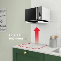 2pcs Soporte Plegable Para Microondas - Porta Estante Ajustable Para Cocina Montaje En Pared Negro Blanco - details 3