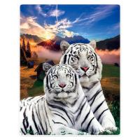Manta De Tigre Blanco Suave Y Cálida De Poliéster Para Sofá Y Cama Estilo Americano Con Estampado De Noche Estrellada Manta Portátil Para Todas Las Estaciones - details 17