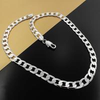 Collar De Plata Clásico Para Hombres 20/24 Pulgadas Cadena De 8MM Joyería De Lujo Para Bodas Y Regalos De Navidad - details 3