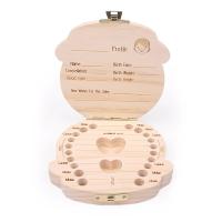 Caja De Dientes Del Bebé Caja De Lanugo Almacenamiento De Dientes De Niños Souvenir De Cumpleaños Regalos Para Niños Unisex Madera - details 3