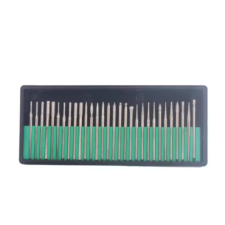 Kit De Corte Para Manicura Y Pedicura Con Brocas De Diamante Y Cuarzo Herramientas Profesionales Para Uñas Y Pies Material De Acero Inoxidable - 1