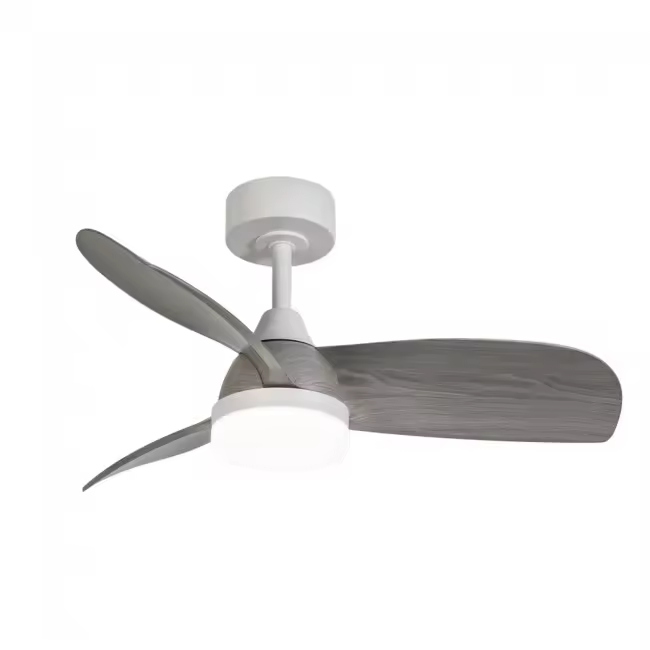 Wonderlamp Ventilador de techo LED Borse Blanco+Gris CCT Intensidad dimable y modo luz noche - 1