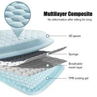 Cojín De Asiento De Coche Verano Antigolpes Universal Con Gel De Hielo Y Diseño De Panal Alivio De Presión Para Coches Cojín Respirable Y Ventilado Para Calor - details 1