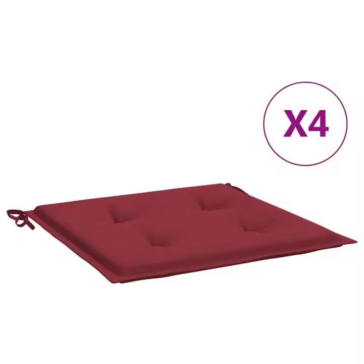 Fundas Silla de Jardín 4 UDS lienzo Oxford Rojo 40x40x4 cm - 1