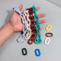 10pcs Grandes Bolas De Acrílico Ovaladas Colores Mixtos Para Hacer Pulseras Collares Joyería DIY Cadenas Para Gafas Accesorios - details 6