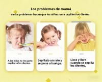 Cepillo De Dientes Eléctrico Para Niños 360 Grados Limpieza Automática Silicona Alimentaria USB Recargable Dientes U-Shaped - details 1