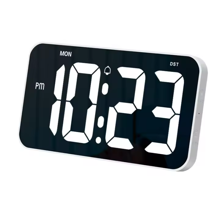 Digital wall clock, large display, automatic dimming, small and silent, suitable for living room, bedroom, kitchen - 1