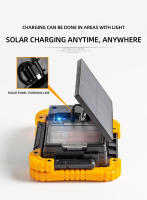Lámpara De Trabajo Solar Portátil Super Brillante 4 COB 3000LM Flashlight Con Panel Solar Para Camping Al Aire Libre Emergencias Faro De Inundación - details 3