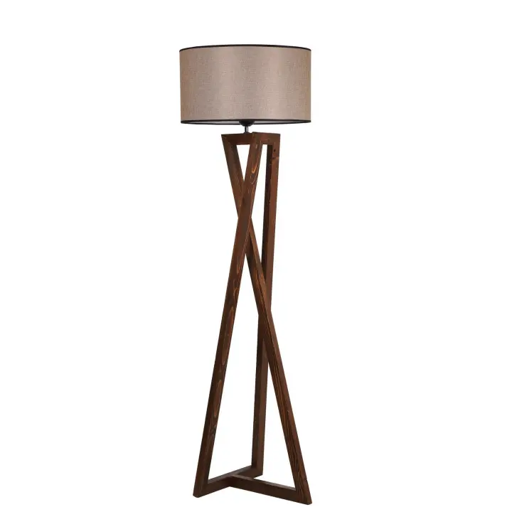 Lámpara de pie WELLHOME con Estructura de madera color Nogal - 1