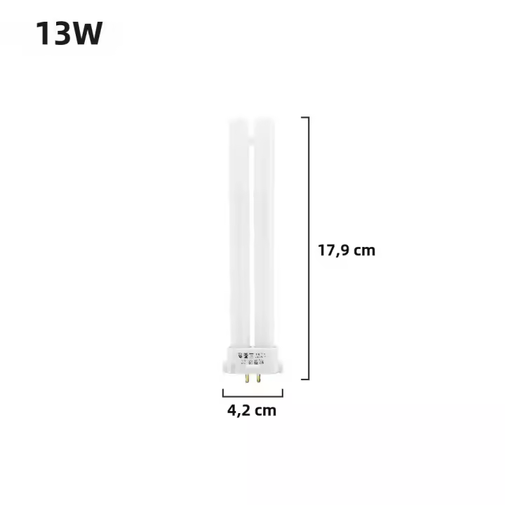 Tubo Fluorescente De Tres Colores Cuadrado Con Cuatro Agujas Lámpara De Escritorio Luz Protección Ocular 13W 18W 27W AC220V - 1