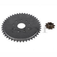 Kit De Montaje De Cadena Trasera Para Bicicleta Motocicleta 44 Dientes Apto Para 49cc 66cc 80cc Metal Con Almohadillas De Goma - details 4