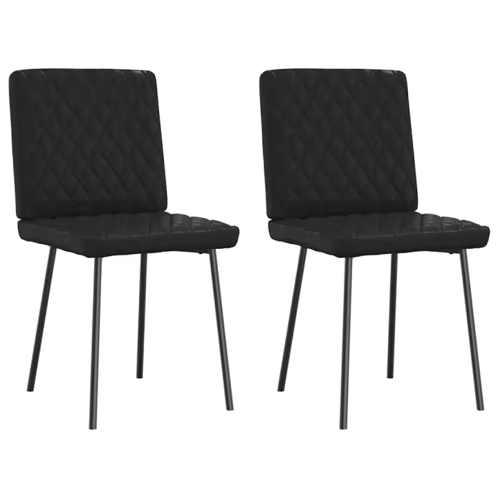 vidaXL Sillas de comedor 2 unidades cuero sintético en color Crema/Negro/Blanco y más | cómodas modernas ergonómicas para comedor cocina salón hogar - 1