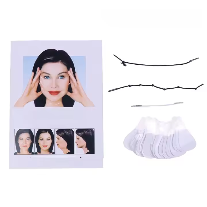 40Pcs/set Pegatinas Invisibles Para El Rostro Delgadas Levantamiento Rápido V-Forma De La Cara Y Cuello Eliminación De Arrugas De Los Ojos Y Doble Mentón Tape De Maquillaje - 1
