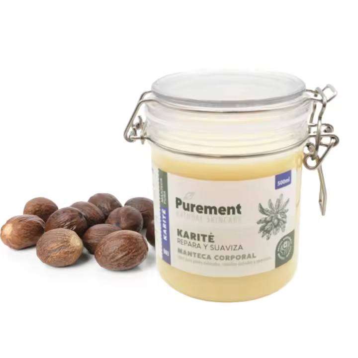 Manteca Karite 100% Natural. Hidratante para Piel y Cabello. Botella de 500ml - 1