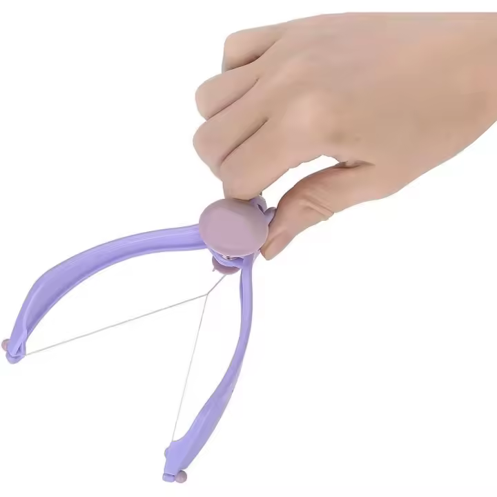Depilación facial - Depiladora facial morada - Depiladora de hilo - ABS - Cómoda para mujeres - 1