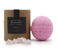 Bomba de Baño Regalo Mujer con Pulsera de Cuarzo Rosa  y bomba de Karité y Bergamota  - Exquisito Baño de Burbujas y Relajación - details 2