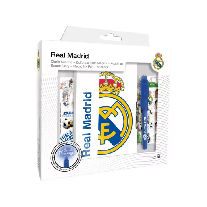 Diario Con Bolígrafo Mágico Real Madrid Juguetes Kids Euroswan - 1
