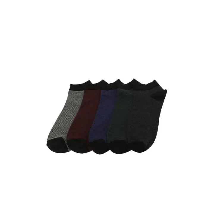 Trendyol Multicolored 5 Pack Cotton Color Paneled Booties-Short-Ankle Socks Tmnss22Co00005 - 1