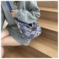 Bolso De Hombro Grande Para Mujer En Lona Estilo Nacional Bolsa De Mano Universitaria Bolsa De Mancuerna Bolsa De Underarm - details 16