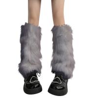 Calentadores De Pierna Suaves Y Gruesos Para Mujer Y Niñas Calcetines Largos De Peluche Sintético Invierno Fundas Para Botas - details 2