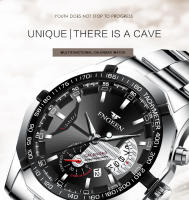 Reloj De Lujo Para Hombre FNGEEN Con Correa De Acero Inoxidable Resistente Al Agua Calendario Quartzo Reloj Hombre S001 - details 0