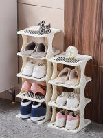 Estante De Almacenamiento De Zapatos En Cuadros Multicapa Para Hogar Y Dormitorio Material Plástico Colgador De Zapatos - details 1