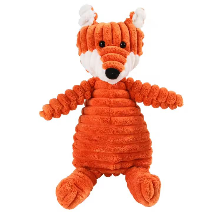 Juguete De Masticar Para Perros Peluche Resistente Al Desgaste Con Sonido De Aullido Oso Y Zorro Lindo Juguete Interactivo Para Puppies Tamaño Multicolor - 1