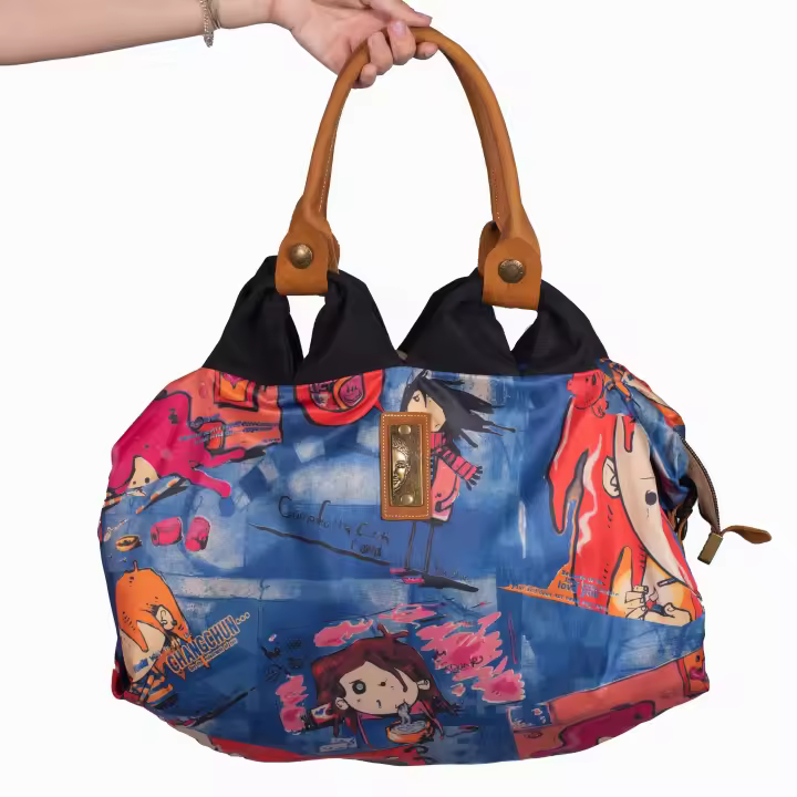 Dunne Brand Bolso Dos Muchachas de Algodón y Piel - Bandolera Mujer - 1