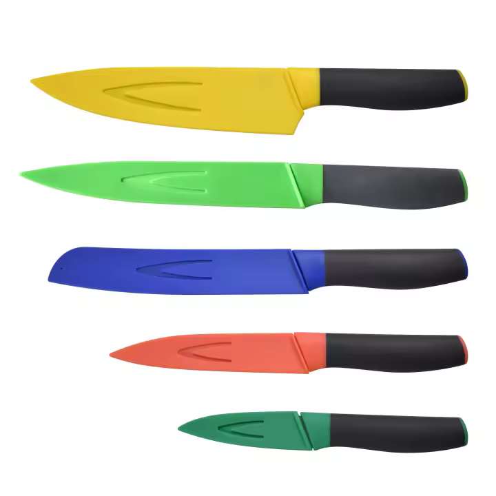 Set 5 cuchillos de cocina con funda/protector CASA BENETTON - 1