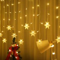 Luces De Navidad En Forma De Copo De Nieve 8 Modos Guirnalda De Ventana LED Icicle Fairy 2024 EU-Plug Decoración Para Año Nuevo 2025 - details 0