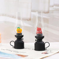 Lámpara De Mesa Calcifer Sin Flama Para La Noche Decorativa Anime Retro De Halloween Candelabro Keroseno Para Dormitorio - details 5