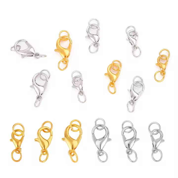 30pcs Correas De Langosta De Acero Inoxidable Con Anillos De Salto Para Hacer Pulseras Y Collares DIY Suministros De Joyería Conectores - 1
