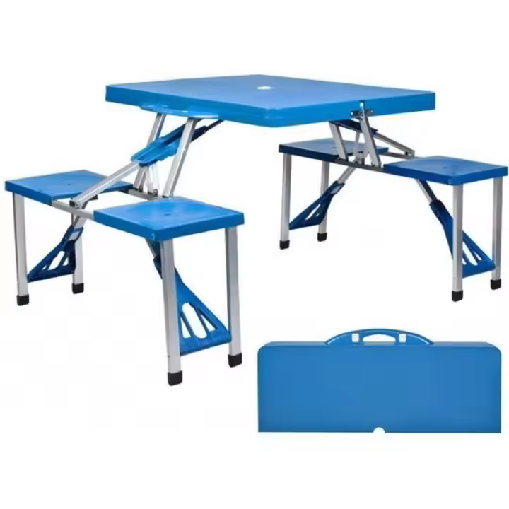 MESA RECTANGULAR NEIGETTE CON 4 CADENAS AZUL JUGUETES ACTIDADES HABLA LA PRIMERA FANCIA. - 1