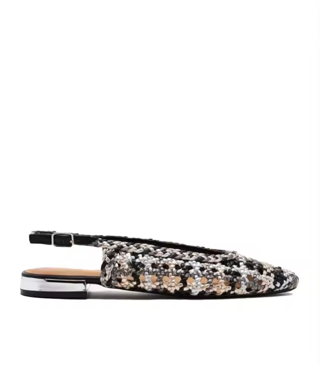 MULES DE PIEL TRENZADA GIOSEPPO COLBY NEGRO - 1