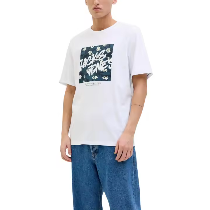 JJHAWAII SHAPE TEE SS CREW NECK  White - 1