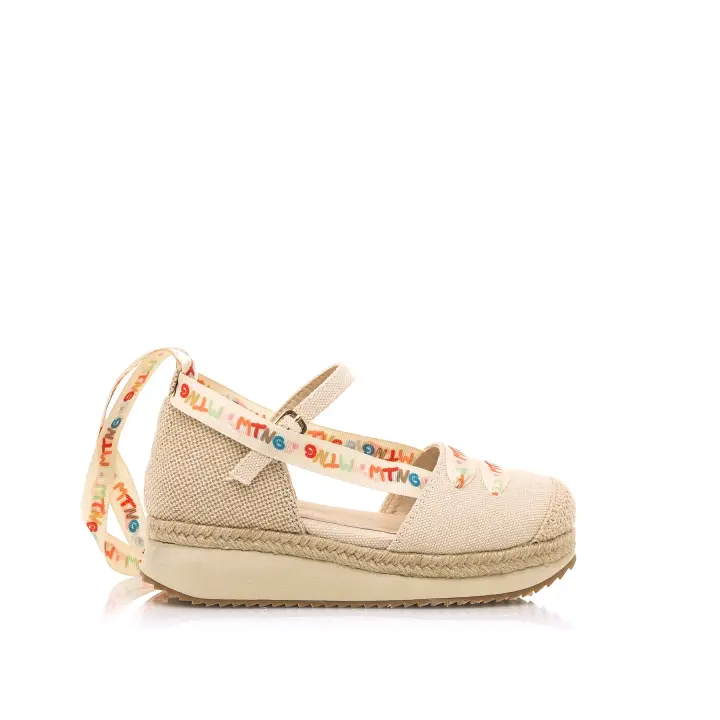 MTNG Sandalias Niña Silvana Beige Cierre Hebilla Puntera Redonda - Diseño en Color Crudo - 1