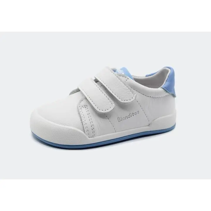 DEPORTIVO RESPETUOSO MODELO LONDRES BLANCO Y AZUL MARCA BLANDITOS BY CRIOS BAREFOOT - 1