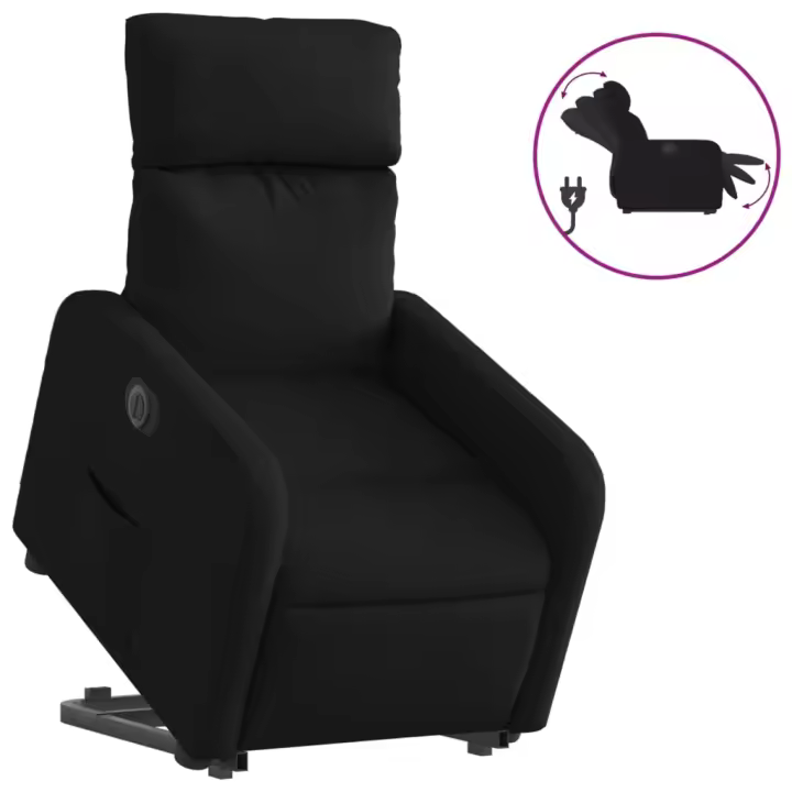 vidaXL Sillón eléctrico reclinable elevable de tela Gris claro, Gris oscuro, Negro Sillon Dormitorio Sillon Comodos Silla Relax Sillón Sofá - 1
